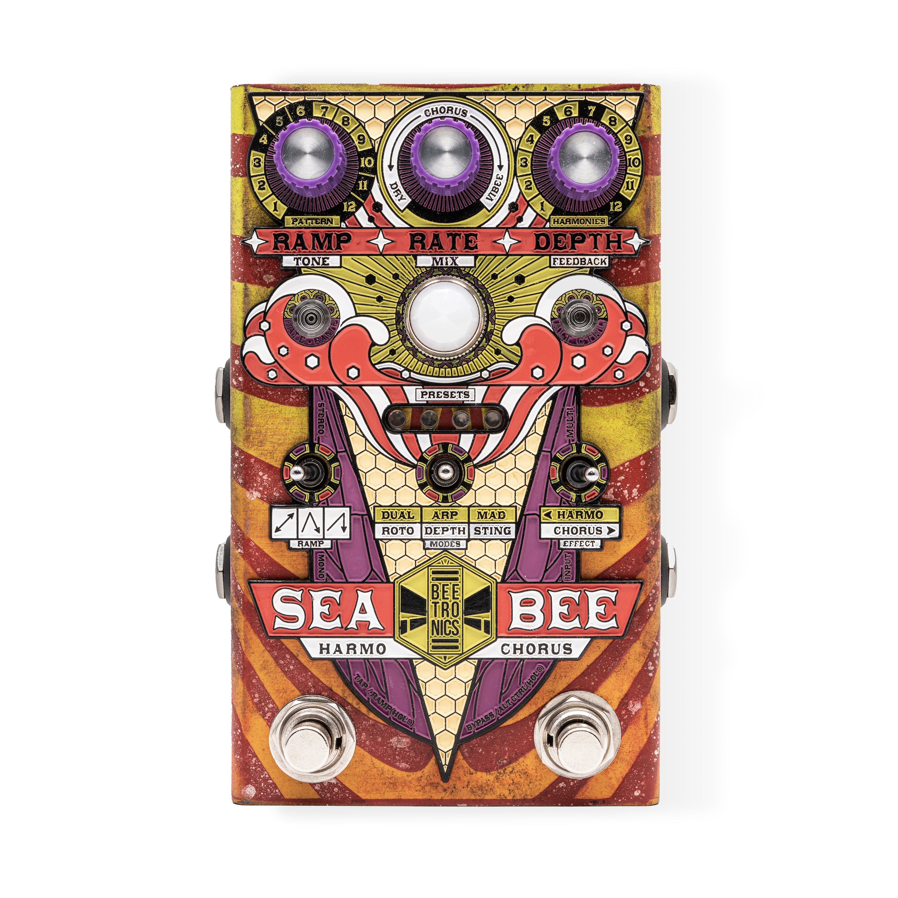 psychedelic guitar effects pedals Seabee Harmochorus • Custom Shop • SB079 – Beetronics