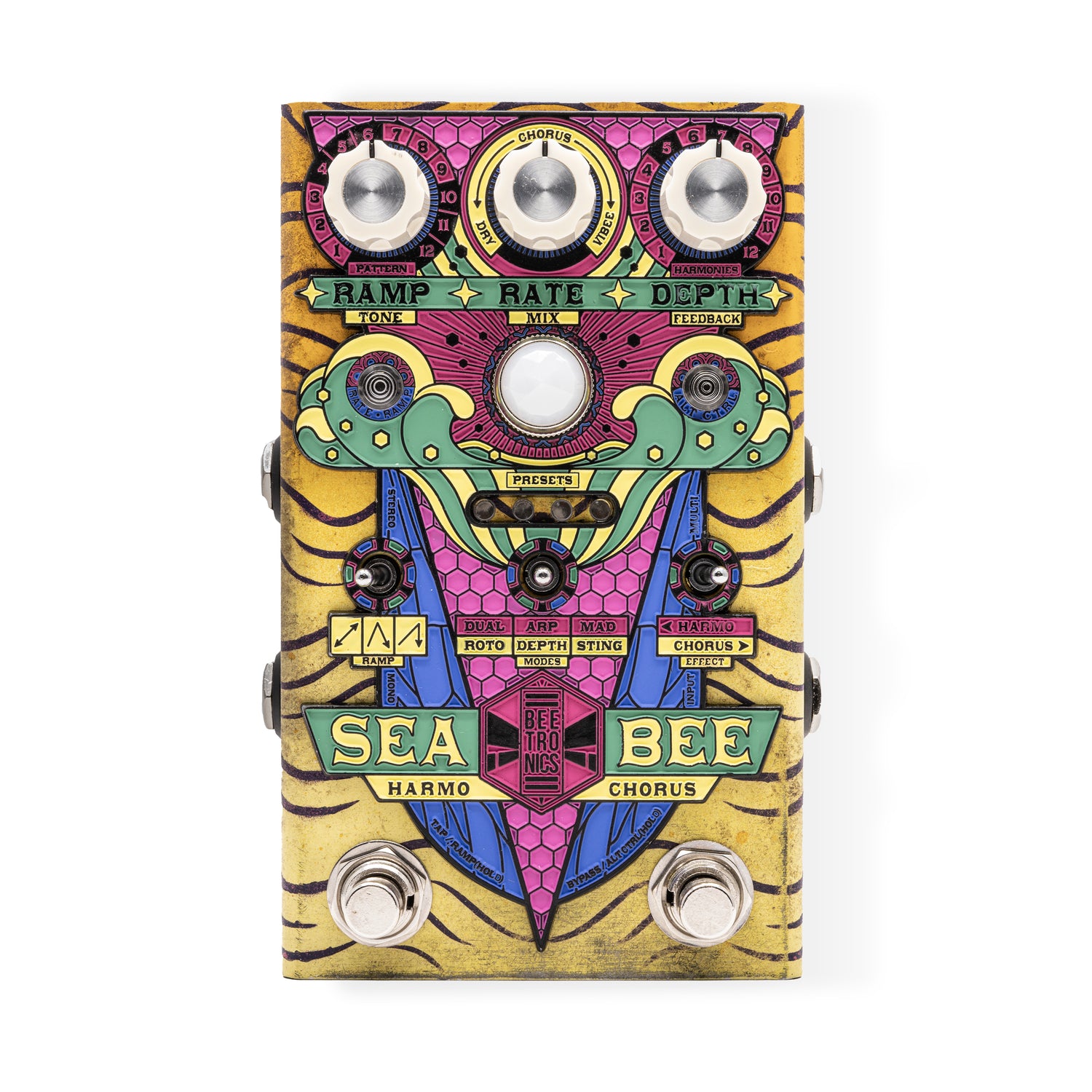 guitar pedal art Seabee Harmochorus • Custom Shop • SB076 – Beetronics